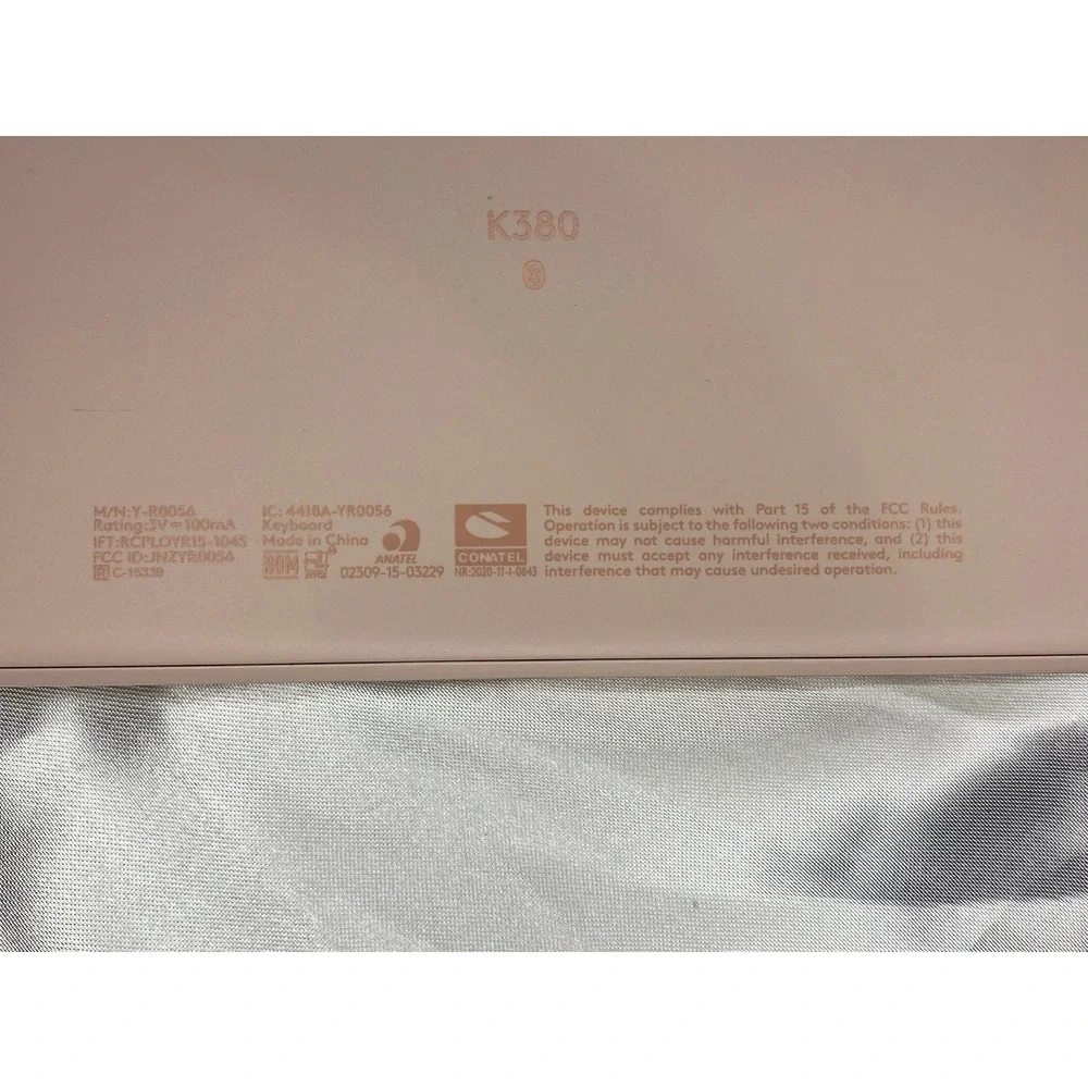Logitech K380 Pink Wireless Bluetooth Keyboard Smart Lightweight Tested/working